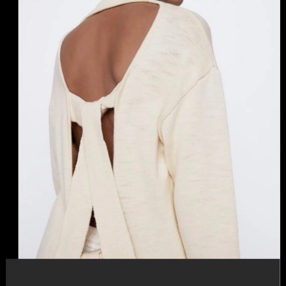 Zara Open Back Knitted Lightweight Sweater - Picture 2 of 5